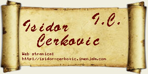 Isidor Čerković vizit kartica